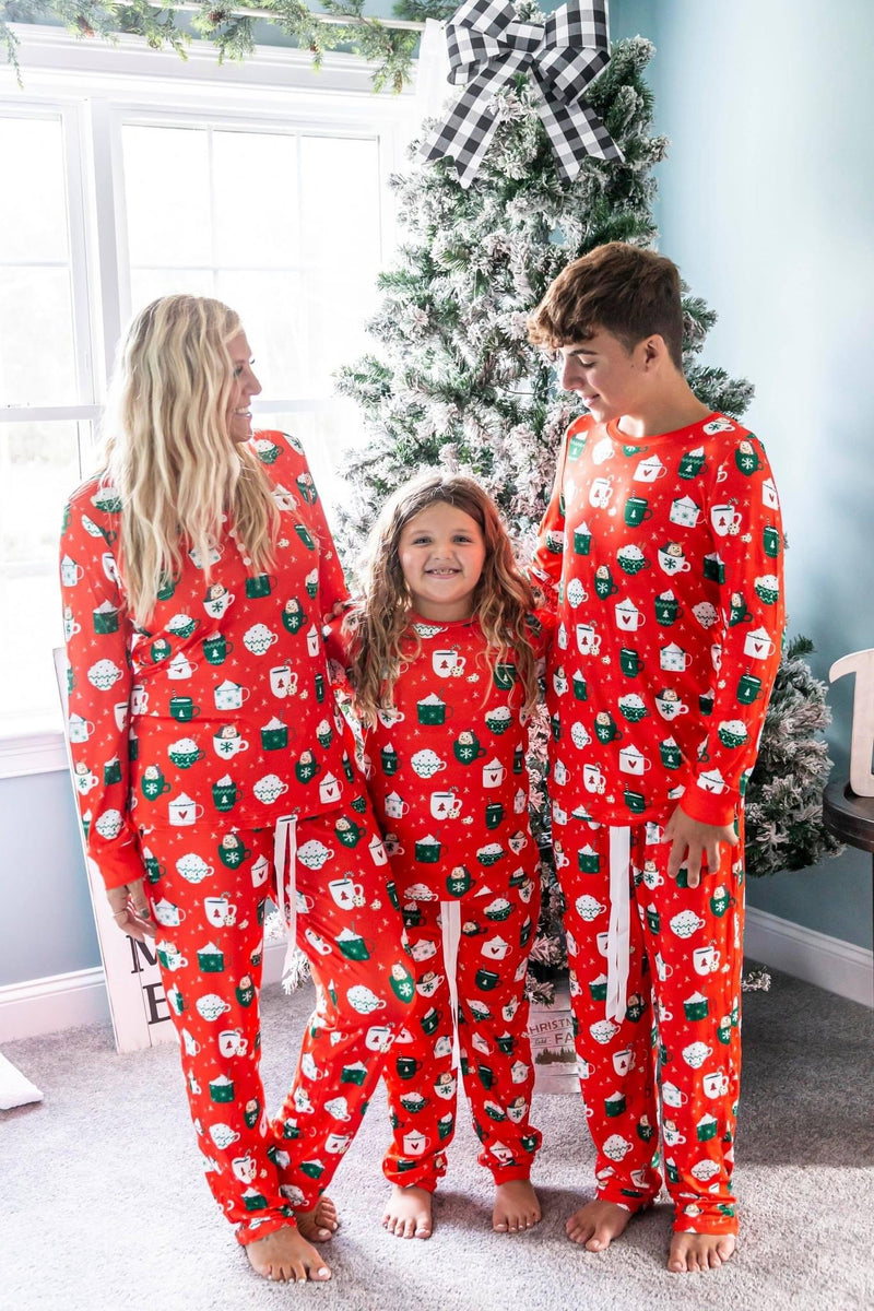 Buttery Soft Christmas Pjs - Red Cups