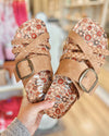 Brown Braided Sandals