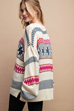 Aztec Holiday Sweater Top