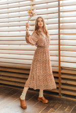 Vintage Floral Tiered Dress