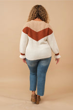 Chevron Color Block Knitted Sweater