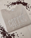 Coffee Please Embroidered Sweatshirt