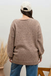 Mocha Speckled Knit Sweater