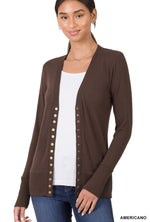 Classic Snap Button Sweater Cardigan