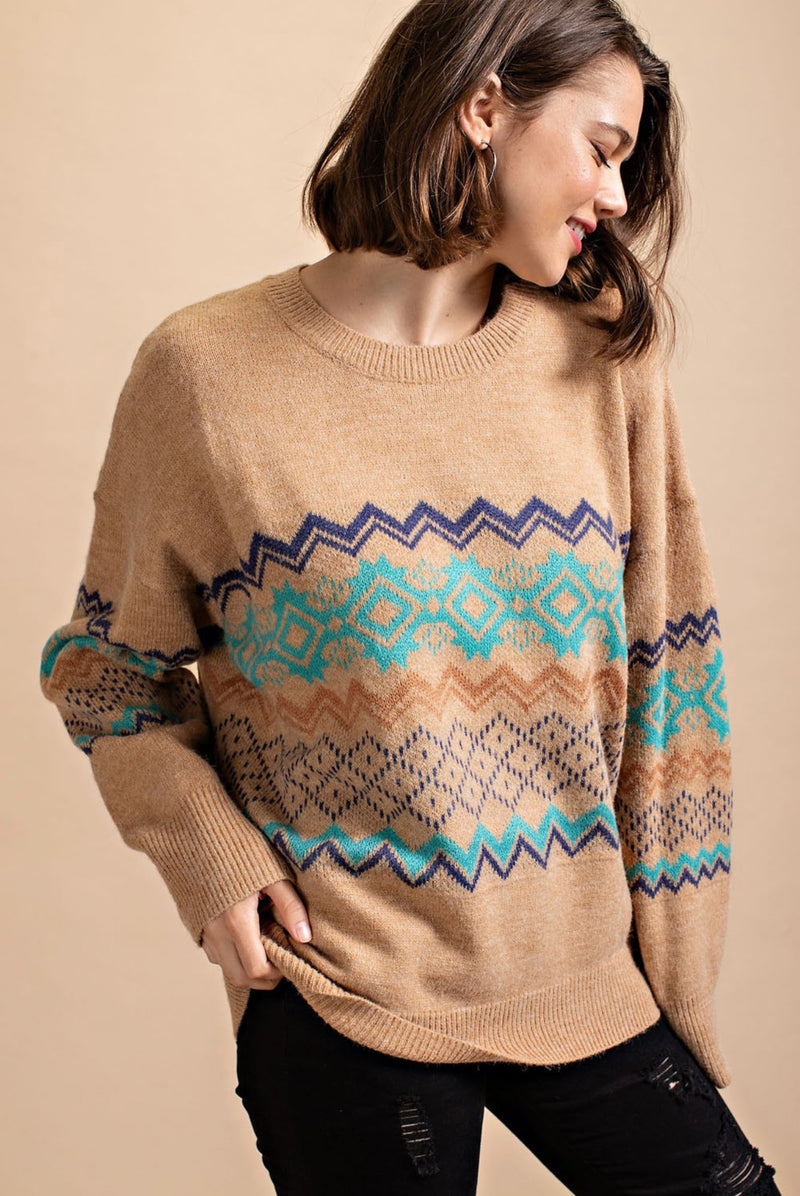 Aztec Mocha Sweater