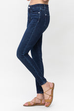 Judy Blue Mid-Rise Crinkle Cut Skinny Jean