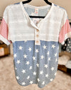 Knitted Stars and Stripes Top