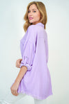 Lavender Button Up Long Sleeve