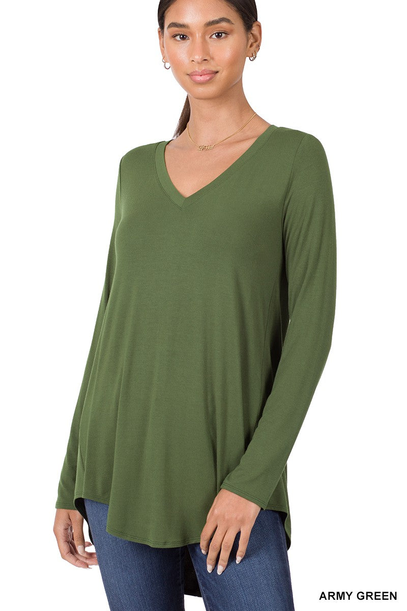 Luxe Rayon V-Neck Top
