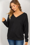 Long Sleeve Ribbed Knit Top