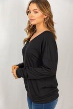 Long Sleeve Ribbed Knit Top