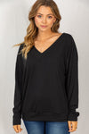 Long Sleeve Ribbed Knit Top