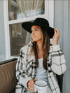 Autumn Plaid Shacket - Black
