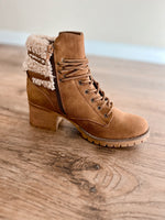 Tan Laced Up Bootie