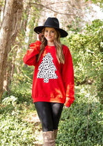 Red Dalmatian Xmas Tree Sweatshirt